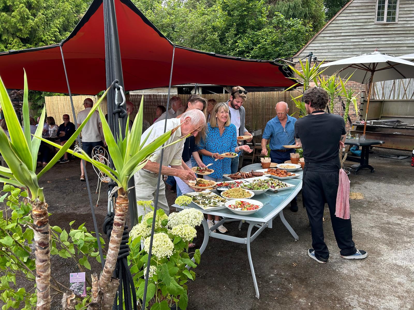 The YCA summer BBQ held in the courtyard at Babylon.