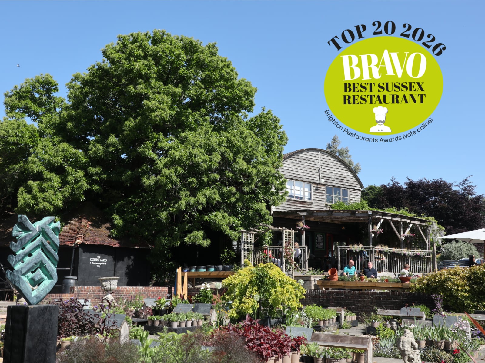 The Babylon restaurant with the BRAVO award sticker